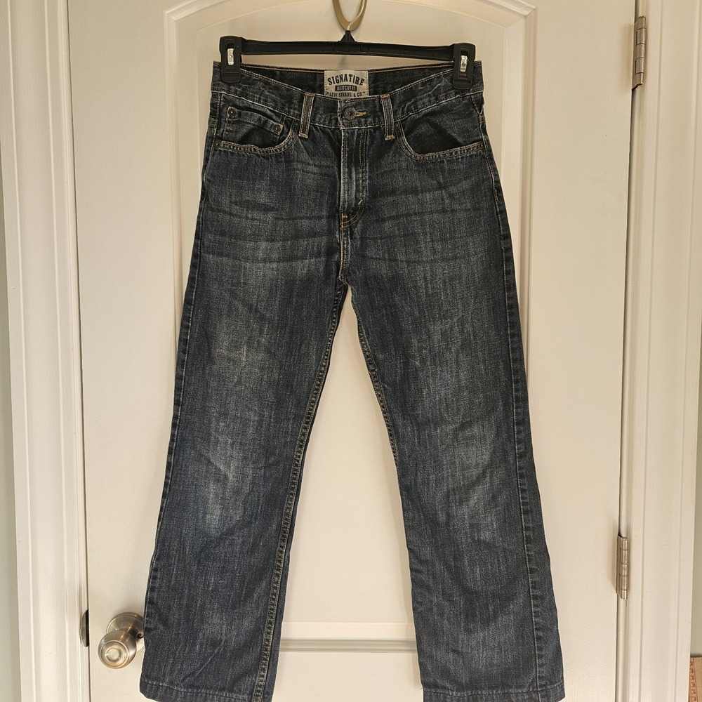 Signature by Levi‎ Strauss & Co Womens Bootcut Jeans Dark Wash Denim Blue 31x26